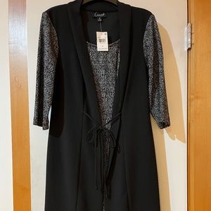 NWT Connected Apparel Black and Grey Dress